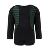 Black Onesie with Green Elements