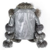 Aurora Luxe Metallic Silver Sheep Leather Jacket